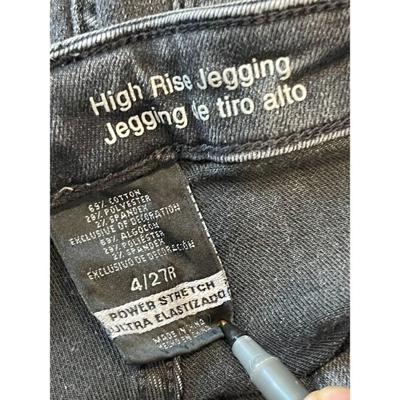 Mossimo Womens Jeans High Rise Jegging Power Stretch Mid Rise Black Size 4/27R - Picture 9 of 10